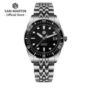 San Martin 37.5mm 40mm Classic Simple Dial Men Diver Watch Miyota 9015 Luxury Automatic Mechanical Watch Waterproof 200m SN0148